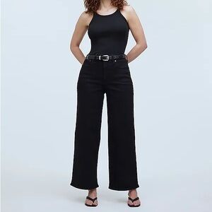 Madewell curvy perfect vintage wide jeans black size 33